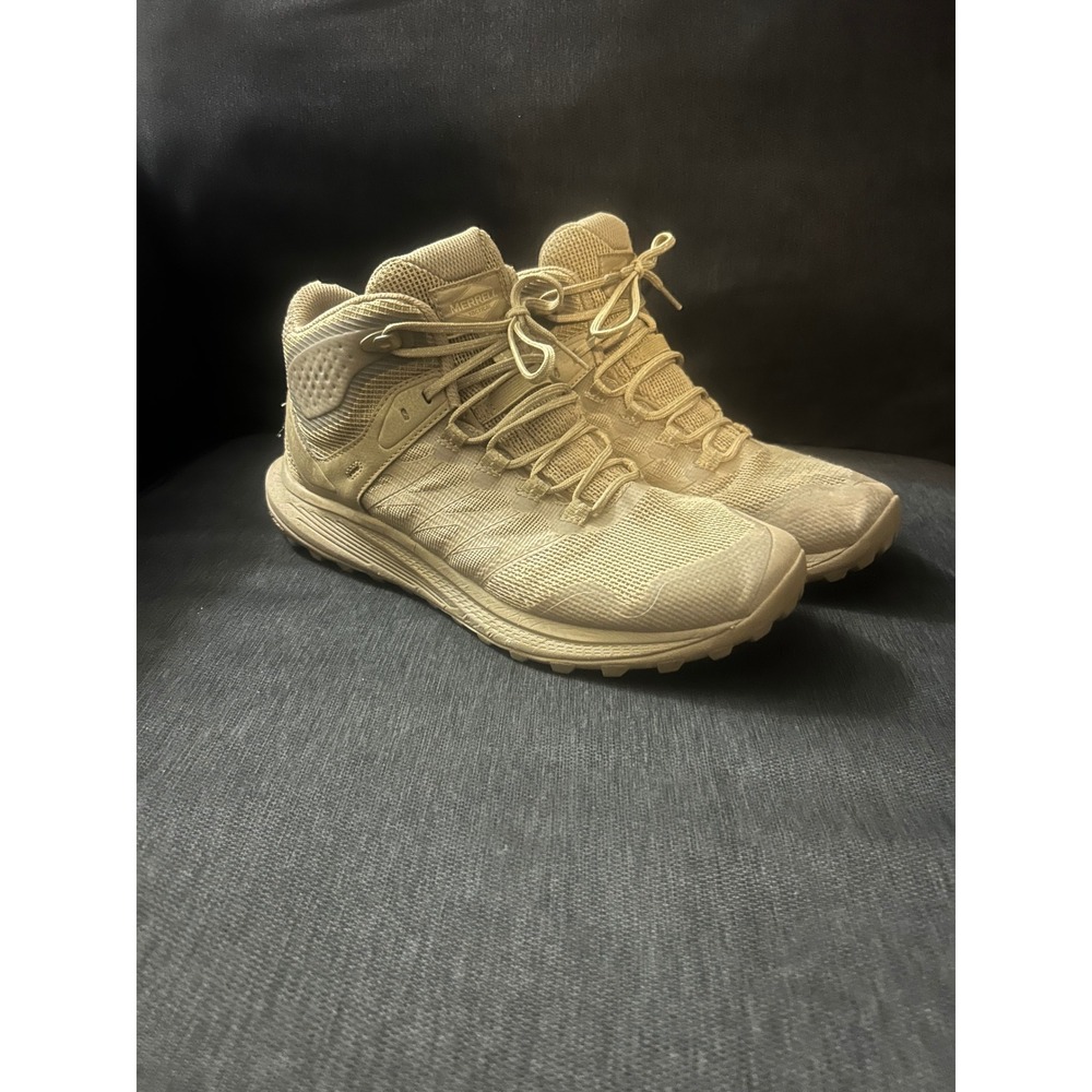 Merrell Nova 3 Mid Waterproof Tactical Hiking Boots Coyote Tan Mens 10 J005051